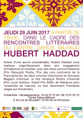 Deux rencontres avec Hubert Haddad à Aix-en-Provence